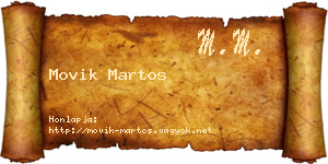 Movik Martos névjegykártya